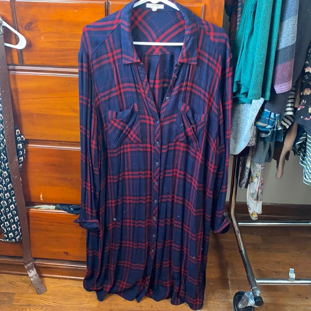 Maurice’s plaid tunic